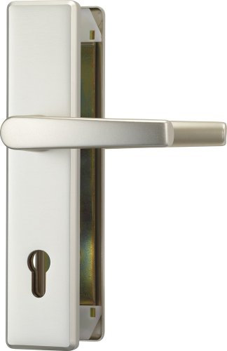 ABUS Tür-Schutzbeschlag KLT512 mit beidseitigem Drücker, neusilber, 248993