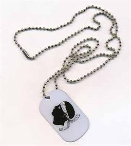 DOG TAG Korsika Erkennungsmarke Kette Grösse 30 x 50mm - FRIP –Versand®