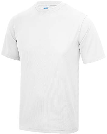 Just Cool Mens Performance Plain T-Shirt (XS) (Arctic White)