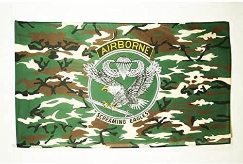 AZ FLAG - Drapeau USA Airborne 101-150x90 cm - Drapeau Américain – Armée Etats-Unis 100% Polyester Avec Oeillets Métalliques Intégrés - Pavillon 110 g