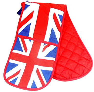 Double Oven Gloves with Union Jack Print, London Collectable Souvenir