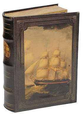 zeitzone Hohles Buch mit Geheimfach Buchversteck Segelschiff Antik-Stil 33cm