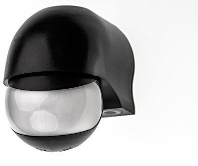 HUBER MOTION 3 Infrarot Bewegungsmelder 180° Innen/Außen Bewegungssensor IP44 I 230V Bewegungsmelder LED geeignet, horizontal/vertikal verstellbar, schwarz