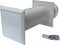White Tumble dryer through wall core vent kit - Gravity style vent with 100mm 4 round Tube with threaded hose connector to connect flexible tumble dryer hose.