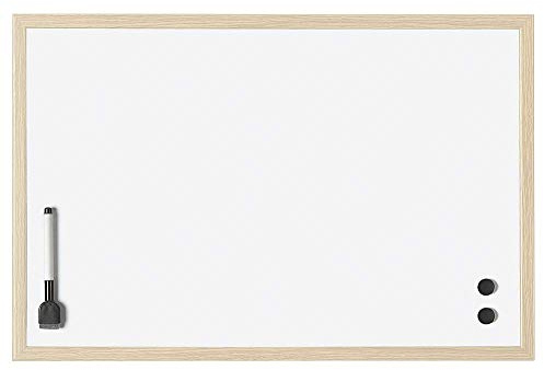 magnetoplan Weißwandtafel mit Holzrahmen, B390 x H290 mm
