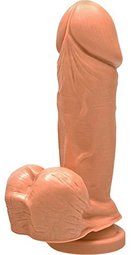 Si Ignite realistisch geformter, flexibler Dildo, Saugnapf, Hoden, extra dick, Sexspielzeug, Sextoy, large Penis, 18cm, hautfarben