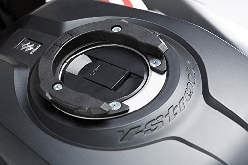 SW-Motech EVO Tankring, schwarz, Suzuki V-Strom 1000 (2014-), Fahrzeugspezifische Passform, Motorrad-Tankbeuteladapter-Set