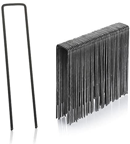 GardenMate 500 Grapas de sujeción de Alambre de Acero | Longitud 150 mm, Ancho 25 mm, Ø 2,9 mm