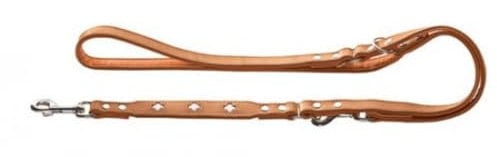 HUNTER Verstellbare Hundeführleine SWISS, Farbe: natur/beige, weiches Rindsleder, schweizer Kreuz, elegante Optik, 3-fache Verstellmöglichkeit, komfortabel, Made in Germany, Größe: 13/200