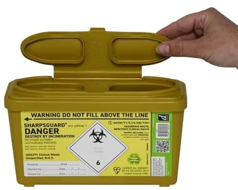 Sharpsguard Sharps Bin 1 litre - Yellow