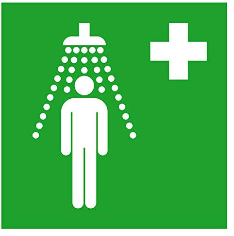 Erste-Hilfe-Schild Notdusche Größe (BxH): 15,0 x 15,0 cm PVC-Folie, selbstklebend