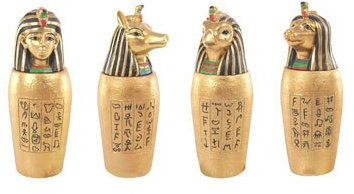 Puckator Gold Egyptian Canopic Jar - Home Living Room Decoration - Gifts For Men Women