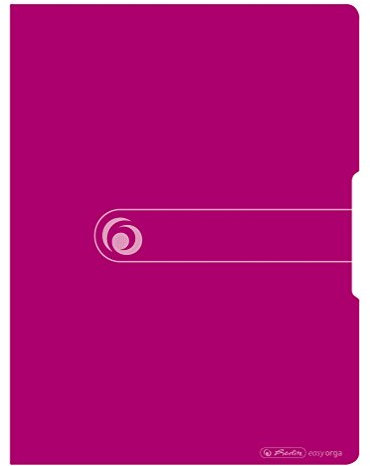 Herlitz 11226180 Sichtbuch A4, 20 Klarsichthüllen, aufgeklebtes Rückenschild, opak beere