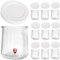 SPECIAL-DAY 6 Pots de Yaourt Grande Taille XL 200ml avec Couvercle en PP à Clipser-Conserve en Verre Pot Confiture-Compatible Toute yaourtiere–multicuiseur Thermomix, SEB, cookéo etc
