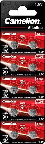 Camelion AG6/LR69/LR921/371 Pack de 10 Piles jetables pour Appareil Photo