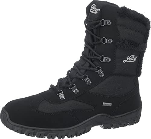 Lico SASKIA Damen Schneestiefel, Schwarz/ Grau, 40 EU