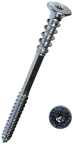 Dresselhaus T25 Lot de 100 vis d'ajustage torx en acier galvanisé 6 x 60 mm