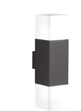 Trio Leuchten LED Außen-Wandleuchte, Aluminiumguss, inklusiv 2 x E14, 4 W, Höhe 33 cm, anthrazit 220060242