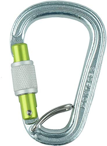 Edelrid Karabiner HMS Bruce Steel FG Screw, Silver, einheitlich