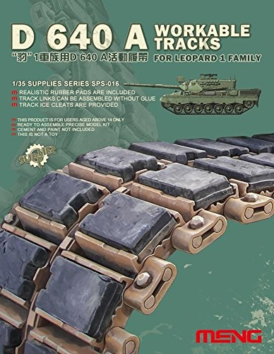 Meng 1:35 Scale D640 A Workable Tracks for Leopard I Family Model Kit (Multi-Colour)