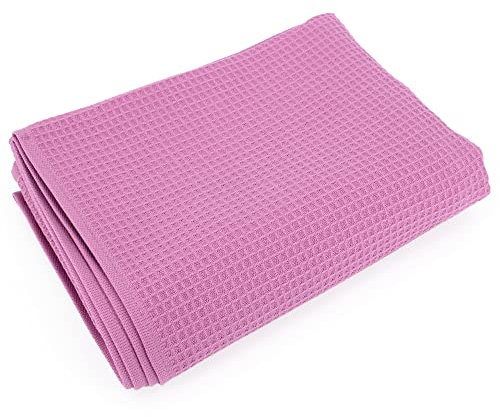Linnea Serviette de Toilette 50x100 cm nid d'abeille Pure Waffle 300 g/m² Rose Lavande