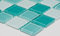 Mosaik Quadrat Crystal mix hellgrün/grün Glasmosaik Transluzent Transparent 3D Fliesenspiegel, Mosaikstein Format: 25x25x4 mm, Bogengröße: 327x302 mm, 1 Bogen/Matte