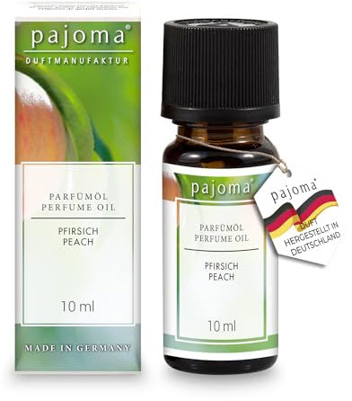 pajoma® Duftöl 10 ml, Pfirsich | feinste Parfümöle für Aromatherapie, Duftlampe, Aroma Diffuser, Massage, Naturkosmetik | Premium Qualität