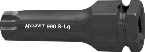 HAZET Kraft-Schraubendreher-Steckschlüsseleinsatz 990S-14LG, Länge l2 75 mm | 1/2 Zoll (12,5 mm) Vierkant hohl, 24 mm Außen-Sechskant, Antrieb 1/2 Zoll (12,5 mm) Vierkant hohl, 24 mm Außen-Sechskant