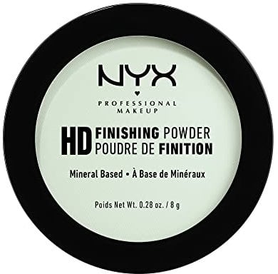 NYX Professional Makeup High Definition Finishing Powder, Gepresstes Puder, Perfektionierte Haut, Mattes Finish, Ölabsorbierend, Vegane Formel, Farbton: Mint Green