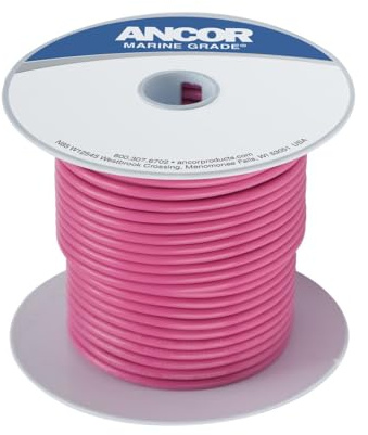 Ancor TINNED Copper Wire 14AWG (2MM²) PINK 100FT