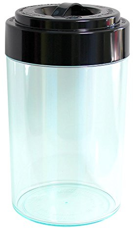 Tightvac EverythingVac Aufbewahrungsbehälter für trockene Waren, 2,3 kg, transparenter Körper/Schwarze Kappe