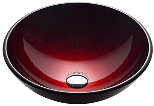 Kraus gv-200 Unterbrechung rot Glas Schiff Waschbecken