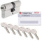 ABUS Schließzylinder TEC440 by ToniTec Zylinderschloss als Doppelzylinder Größe 40/45 mm mit 6 Schlüssel inkl. ToniTec CodeCard und Befestigungsschraube