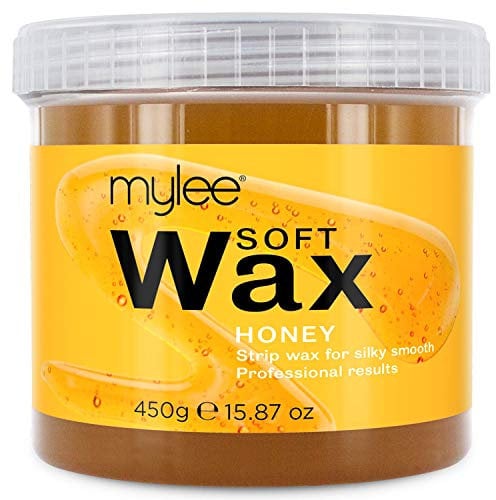 Mylee Weiches Creme Teebaumwachs für empfindliche Haut, 450 g, mikrowellengeeignet und mit Wachs erwärmbar, ideal für den gesamten Körperbereich, Entfernung hartnäckiger, grober Haare