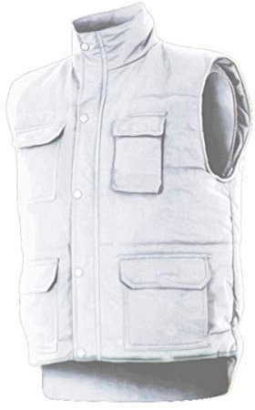 Velilla Serie 108 - Mehrtaschenweste (Größe L) Farbe weiß