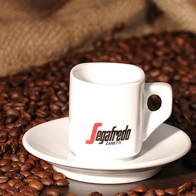 Segafredo Kaffee Espressotasse mit Untertasse