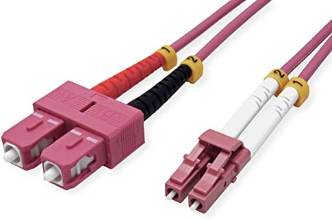 VALUE LWL-Kabel 50/125µm OM4, LC/SC, violett, 5 m
