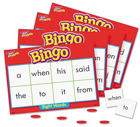 TREND ENTERPRISES: Sight Words Level 1 Bingo Game, Exciting Way for Everyone to Learn, Play 6 Different Ways, Great for Classrooms and at Home, 3 to 36 Players, for Ages 5 and Up