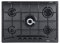 DeLonghi FFN 57 ASV - Placa de cocina con 5 fuegos a gas, rejillas esmaltadas, 70 cm, color negro FFN57ASV