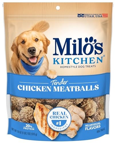 Milo’s Kitchen Chicken Meatballs Dog Treats, 18 Oz. Bag