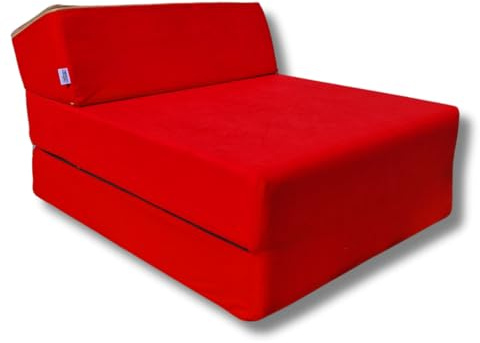 Natalia Spzoo – 3-teilige klappbare Schaumsessel (160 x 60 x 12 cm) gemütliche Faltmatratze für einen erholsamen Schlaf – Klappmatratze mit Schaumstoffkern & abnehmbarem Bezug