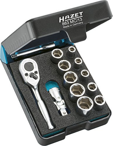 HAZET 863MC/13 Hexagon Traction Profile Socket Set - Multi-Colour