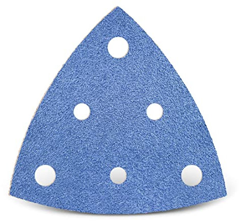 MENZER Blue Klett-Schleifblätter, 82 mm, 6-Loch, f. Deltaschleifer, Zirkonkorund (25 Stk.) K24