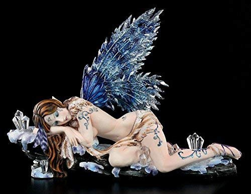 Unbekannt Elfen Figur - Crystaldormia Winter Fairy - Elfenfigur Elfe Fee Deko Statue