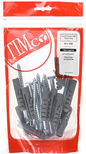 TIMCO Coach Screws Hex Head Silver - 8.0 x 100