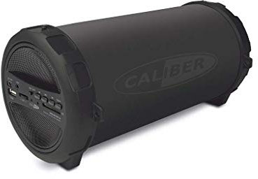 Caliber Haut Parleur Bluetooth - Enceinte sans Fil - Radio FM - USB, SD et AUX - Courroie de Transport Incluse - Noir - Autonomie 16h