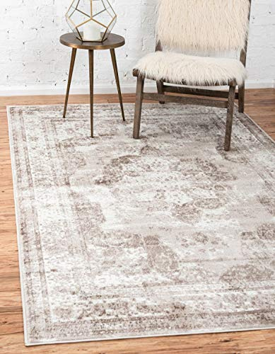Unique Loom Sofia Collection Area Rug - Salle Garnier (4' 1 x 6' 1 Rectangle, Beige/ Ivory)