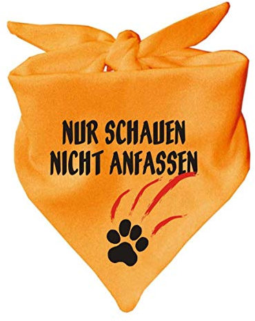 Hunde Dreiecks Halstuch (Fb: gelb) (Gr. 1 (55 cm)) Nur schauen Nicht anfassen