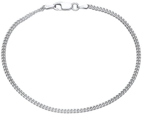JEWLIX 925 Silberarmband Panzerarmband Damen Herren 2mm (Länge 21cm) PA0020