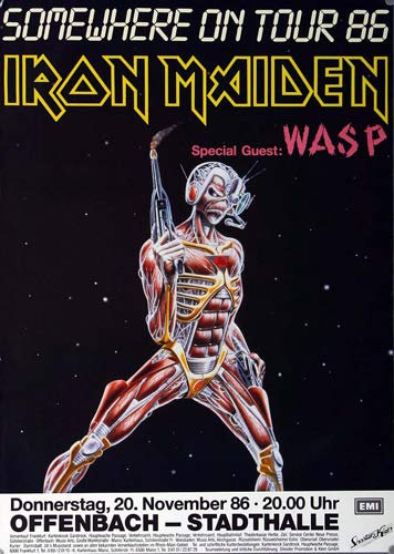 Iron Maiden - Somewhere, Frankfurt 1986 » Concert Poster/Premium Poster | Live Concert Event | DIN A1 «